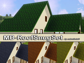 Sims 3 — MB-RoofSnugSet by matomibotaki — A set of 4 colorful roofs with new texture, by matomibotaki.
