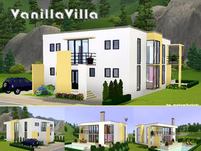 Sims 3 — VanillaVilla by matomibotaki — Exclusive sims house in spring colors, modern and luxury built and furnished.