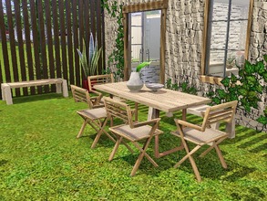 Sims 3 — Outdoor Dining by ung999 — This is the first set of furniture I made. Hope you enjoy them! This set is part of