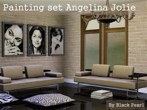 Sims 3 — Painting set Angelina Jolie by Black__Pearl — I present to you a new picture with a brilliant actress and a