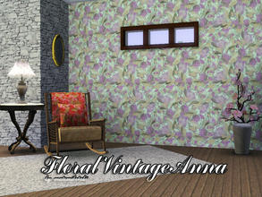 Sims 3 — FloralVintageAnna by matomibotaki — Floral pattern with 3 recolorable areas, to find under Theme, by