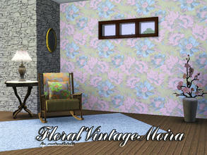 Sims 3 — FloralVintageMoira by matomibotaki — Floral pattern with 3 recolorable areas, to find under Theme, by