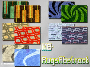 Sims 3 — MB-RugsAbstract by matomibotaki — MB-RugsAbstract,five 3x2 large rugs with abstract designs, all recolorable, by