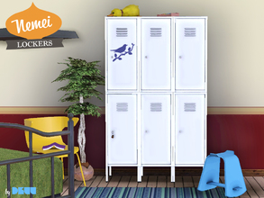 Sims 3 — Nemei Lockers by D3VV — Not enough space for basic dressers in your sims bedroom? These lockers are the answer.