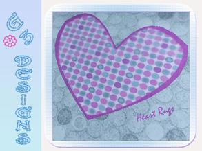 Sims 3 — heart shaped rug by g3rocks — recolourable - 3,3 variations , big heart shaped rug for your sims home