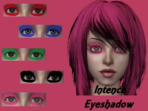 Sims 2 — Intence Eyeshadows Collection by staceylynmay2 — 5 intence eyeshadows. Black, Pink, Blue, Green and Red. Toddler