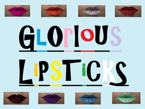 Sims 2 — 8 Glorious Lipsticks by staceylynmay2 — 8 Glorious lipsticks for toddler - adult only. Pink, Blue, Green,