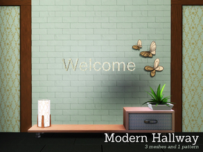 Sims 3 — Modern Hallway by Angela — Modern Hallway, based off my Sims2 set (not on TSR) But completely new meshes. Small