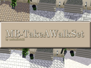 Sims 3 — MB-TakeAWalkSet by matomibotaki — Terrain paint set with 6 different stone pattern for your gardens, or what you