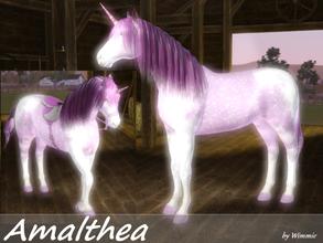 Sims 3 — Amalthea by Wimmie — Hello, this is my unicorn Amalthea. In my game it lives in Hidden Springs. Thank you for