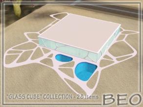 Sims 3 — Futuristic club GLASS CUBE for Lunar Lakes by BEO — This set includes 1 lot and 28 items from the collection
