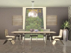 Sims 3 — Dining Set 02 by ung999 — This dining set includes six items; modern dining table 3x1 with two different style