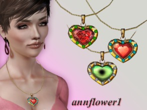 Sims 3 — chain 001 AF by annflower1 — chain with a pendent heart
