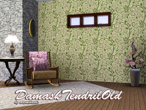 Sims 3 — DamaskTendrilOld by matomibotaki — Floral pattern with 2 recolorable areas, to find under Fabric, by
