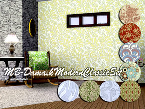 Sims 3 — MB-DamaskModernClassicSet by matomibotaki — 9 fabrics pattern from classic, retro to modern, with floral or