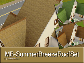 Sims 3 — MB-SummerBreezeRoofSet by matomibotaki — 3 roofs in light natural colors and straw texture, by matomibotaki.