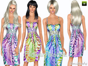 Sims 3 — Flower Paradise 2 by sims2fanbg — .:Flower Paradise:. Dress in 3 recolors,Not Recolorable,Launcher Thumbnail. I