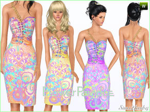 Sims 3 — Flower Paradise 1 by sims2fanbg — .:Flower Paradise:. Dress in 3 recolors,Not Recolorable,Launcher Thumbnail. I