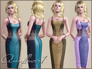 Sims 3 — dress 003 AF by annflower1 — Dress graceful on shoulder straps (with the lock). 