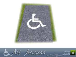 Sims 3 — All Access Parking Space Groundsign by BuffSumm — Created by BuffSumm @ TSR Part of the All Access Set
