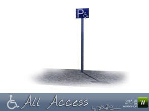 Sims 3 — All Access Parking Space bigl Sign by BuffSumm — Created by BuffSumm @ TSR Part of the All Access Set