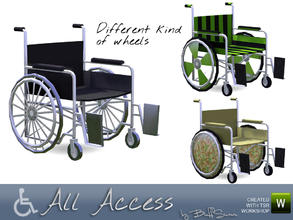 Sims 3 — All Access Wheelchair 01 by BuffSumm — Done from a living chair. Sims can sit on it, but it got no other