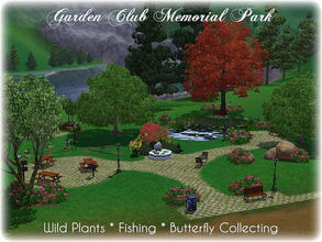 Sims 3 — Garden Club Memorial Park by Illiana — Is your neighborhood lacking in wild plants to harvest? The Garden Club