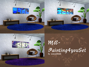 Sims 3 — MB-Painting4youSet by matomibotaki — New decorative abstract paintings a set with 3 items, with a new mesh by