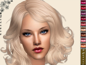 Sims 2 — Lip Set 3 by zodapop — A set of 9 lip colors.