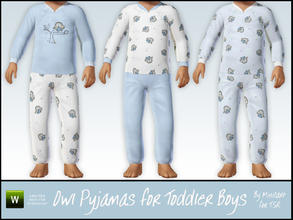 Sims 3 — Little Owl Pyjamas for Toddler Boys by minicart — Sweet Little Owl PJ's for your toddler boys. This item has