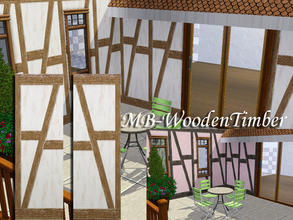 Sims 3 — MB-WoodenTimber by matomibotaki — MB-WoodenTimber, 2 walls with 2 recolorable areas, part of the -