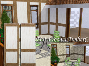 Sims 3 — MB-WoodenTimberC by matomibotaki — MB-WoodenTimberC, 2 walls with 2 recolorable areas, part of the -