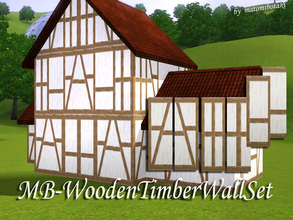 Sims 3 — MB-WoodenTimberWallSet by matomibotaki — MB-WoodenTimberWallSet, 6 walls in one set for a cute and rustical