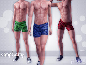 Sims 3 — Simplicity. *TEEN/YA/A* by plamc0 — New pair of recolorable shorts for your males! Available for teens, young