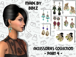Sims 2 — Accessories Collection - part 4 - by BBKZ — Based on earrings created by Bijoux Heart. FREE mesh JS1 by Lianaa
