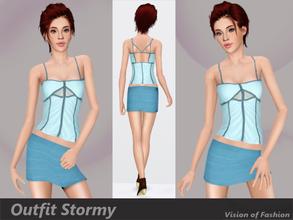Sims 3 — Vision of Fashion - Outfit Stormy by Visiona — Sexy outfit with separat recolorable top and bottom