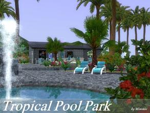Sims 3 — Tropical Pool Park by Wimmie — Today I want to share my Tropical Pool Park with you. This lot is marked as a