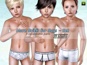 Sims 3 — More Briefs for Boys ~ Set  by lillka — In this set: Three different briefs for boys / Sleepwear 3 styles / 3
