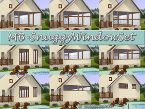 Sims 3 — MB-SnuggyWindowSet by matomibotaki — 9 new window meshes in different sizes, all recolorable, by matomibotaki.