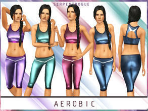 Sims 3 — Aerobic by Serpentrogue — *female athletic wear *outfit *young adult/adult *3 recolourable area *has small