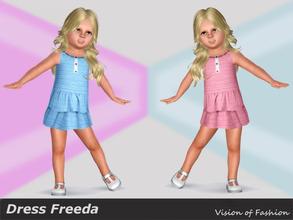 Sims 3 — Vision of Fashion - Toddler Dress Freeda by Visiona — Cute Dress for female toddlers.