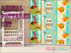 Sims 3 — Carpediem's Nursery Animal Patterns Set by carpediemSn — This is my first set. I hope you like it. :)