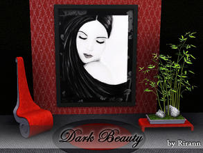 Sims 3 — Dark Beauty by Rirann — Dark Beauty painting by Rirann TSRAA