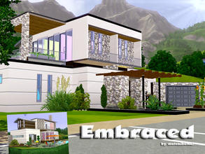 Sims 3 — Embraced by matomibotaki — Modern split level, cube style house, luxury and inviting. Be embraced of this
