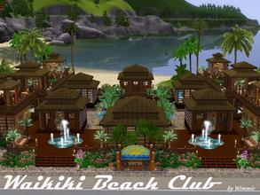 Sims 3 — Waikiki Beach Club by Wimmie — Hi, this is my next community lot. The Waikiki Beach Club is the perfekt place to