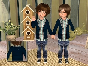 Sims 2 — Toddler Shirt with Jacket for Boys and Girls by angelkurama — Toddler shirt with jacket, can be found in both