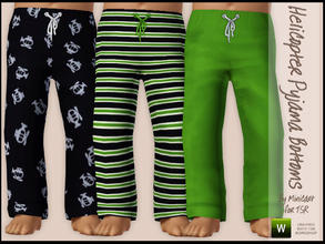 Sims 3 — Helicopter Pyjama Bottoms for Toddler Boys by minicart — These Helicopter pyjama bottoms for toddler boys come