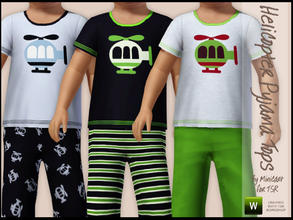 Sims 3 — Helicopter Pyjama Tops for Toddler Boys by minicart — These Helicopter pyjama tops for toddler boys come in