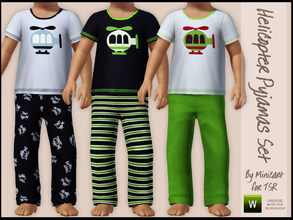 Sims 3 — Helicopter Pyjamas for Toddler Boys by minicart — Sweet Helicopter pyjamas for toddler boys. This set comes in