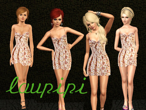 Sims 3 — LP Sweet by laupipi2 — New not recolorable dress! -Teen -Young adult, adult